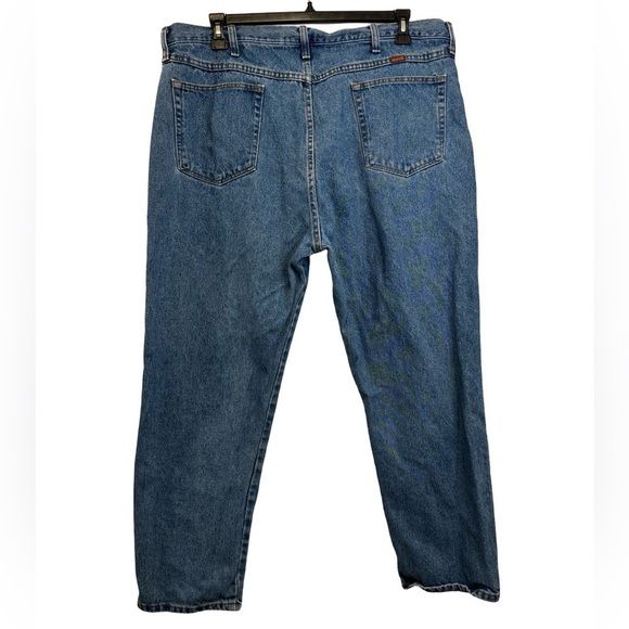Rustler Big and Tall Straight Blue Jeans Size 42x30 ☀️ - Picture 12 of 16